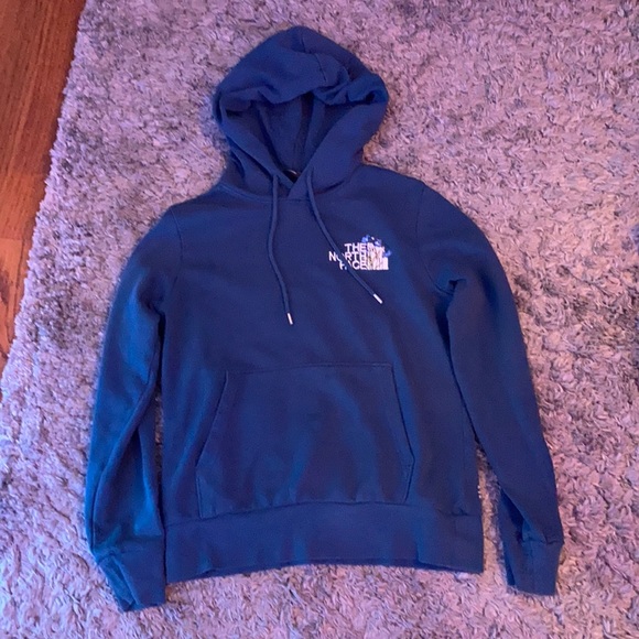 The North Face Sweaters - North face blue with flowers sweatshirt